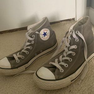 Gray high top converse
